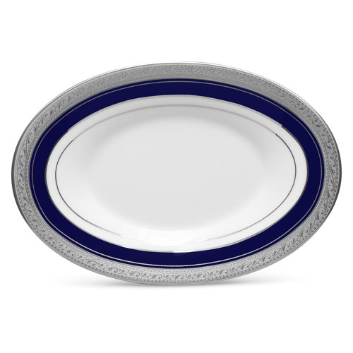 Noritake Crestwood Cobalt Platinum Butter Dish, 8" & Reviews Wayfair